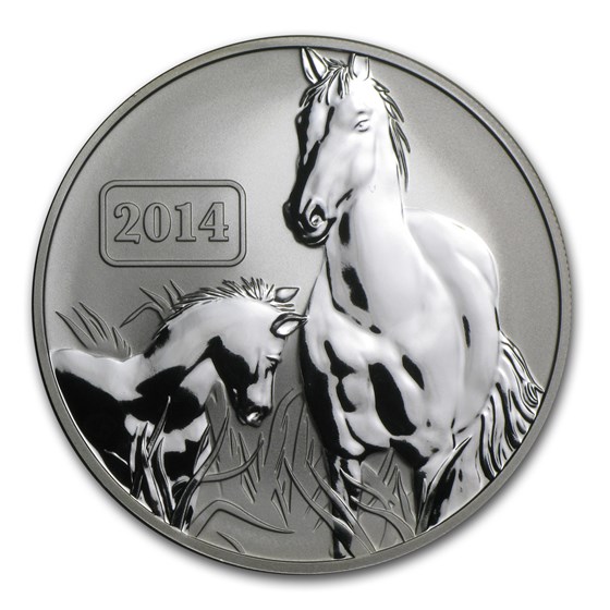 2014 Tokelau 1 oz Silver Lunar Year of the Horse Reverse Proof 2014 Tokelau 1 oz Silver Lunar Year of the Horse Reverse Proof
